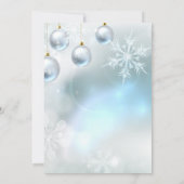 Snowflake Winter Blue Wonderland Baby Shower Invitation (Back)