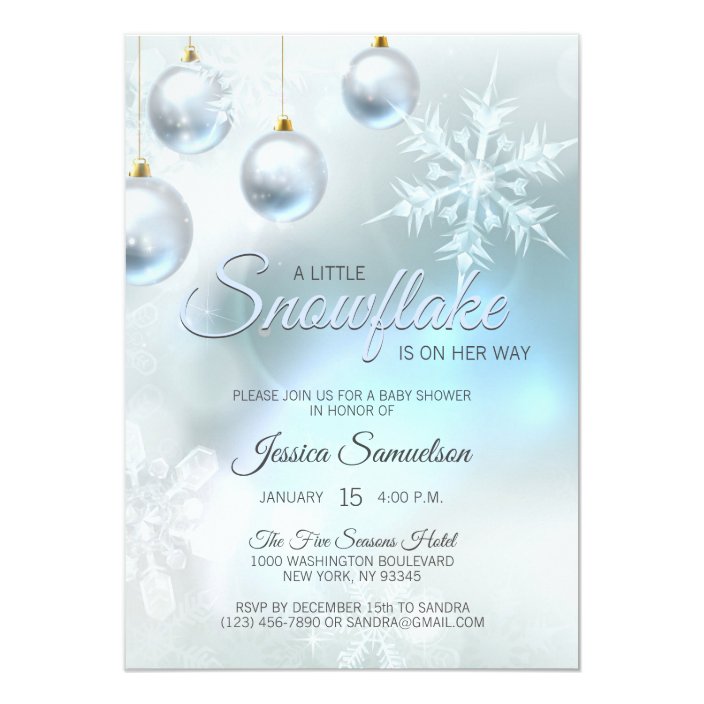 winter wonderland baby shower invitations
