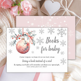Snowflake Winter Books for Baby Enclosure Cards