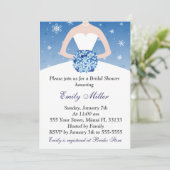 Snowflake Winter Bridal Shower Invitation (Standing Front)