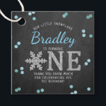 Snowflake Winter Chalkboard 1st Birthday Favor Tags<br><div class="desc">Celebrate in style with these cute and very trendy birthday party favor tags. This design is easy to personalize with your special event wording and your guests will be thrilled when they see these fabulous tags. Matching shower items can be found in the collection.</div>