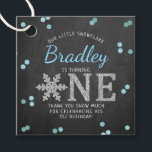Snowflake Winter Chalkboard 1st Birthday Favor Tags<br><div class="desc">Celebrate in style with these cute and very trendy birthday party favor tags. This design is easy to personalize with your special event wording and your guests will be thrilled when they see these fabulous tags. Matching shower items can be found in the collection.</div>