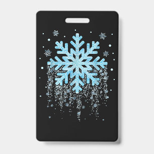 Snowflake Winter Christmas Badge