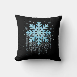 Snowflake Winter Christmas Matching Mens Womens Ki Throw Pillow