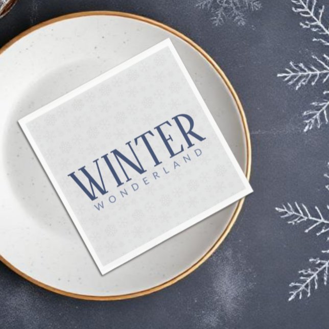 Snowflake Winter Christmas Pattern Napkins (Creator Uploaded)