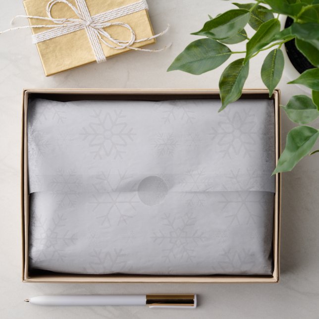 Snowflake Winter Christmas Pattern Tissue Paper (Gift)