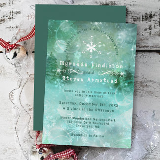Snowflake Winter Dreamland Christmas Wedding