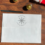 Snowflake Winter Family Rubber Stamp<br><div class="desc">The perfect winter rubber stamp with a big snowflake . Personalize it with your name and address . 
© ArianeC Illustrations-All rights reserved</div>