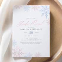 Snowflake Winter Gender Reveal Invitation