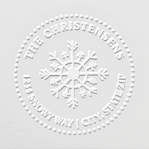 Snowflake Winter Holiday Address Embosser