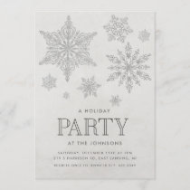 Snowflake Winter Holiday Party Invitation