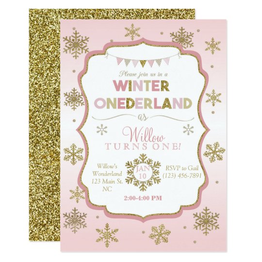 1 Birthday Card Template Winter Onederland snowflake winter onederland birthday invitation zazzle 1 Birthday Card Template Winter Onederland snowflake winter onederland birthday invitation zazzle