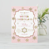 Snowflake Winter Onederland Birthday Invitation (Standing Front)