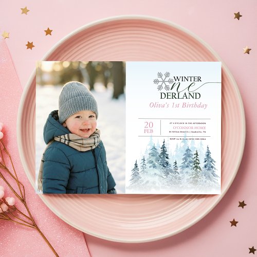 Snowflake Winter Onederland Kid Photo 1st Birthday