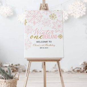 Snowflake Winter Onederland Welcome Sign