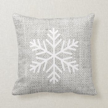 Snowflake Winter Pillow Decor by coffeecatdesigns at Zazzle