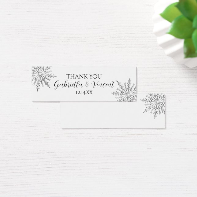Snowflake Winter Wedding Favor Tags (Desk)
