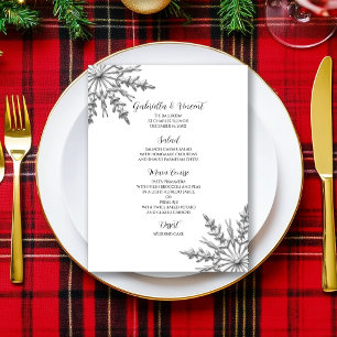 Snowflake Winter Wedding Menu
