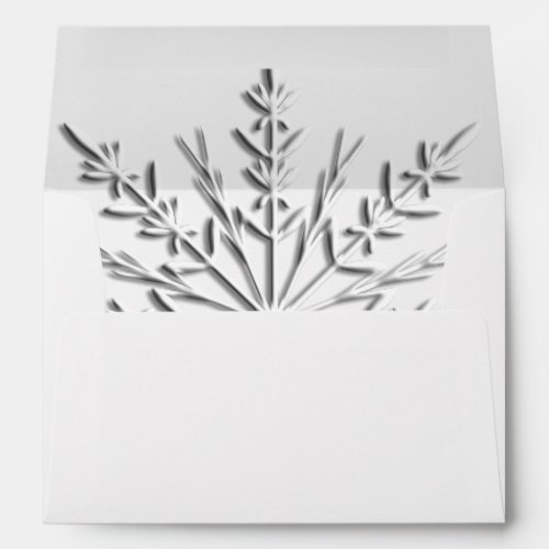 Snowflake Winter Wedding RSVP Envelope
