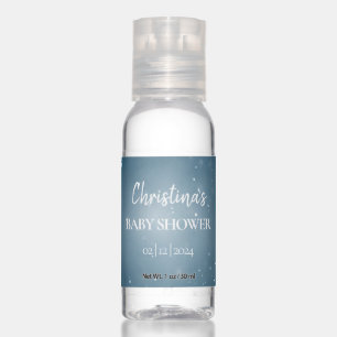 Snowflake Winter Wonderland Baby Shower Blue Hand Sanitizer