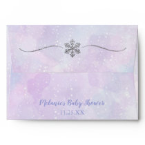 Snowflake Winter Wonderland Baby Shower Envelope