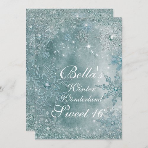 Snowflake Winter Wonderland Invitations