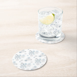 Snowflake Winter Wonderland Paper Coaster