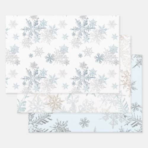 Snowflake Winter Wonderland Wrapping Paper Sheets
