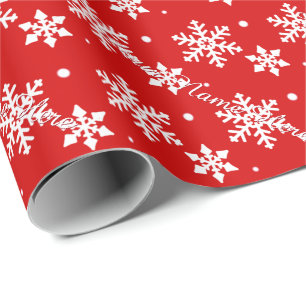 Snowflake Wrapping Paper Personalized Gift Paper