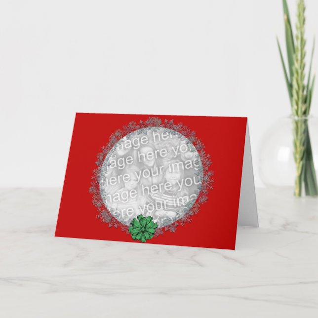 Snowflake Wreath Holiday Card (Front)