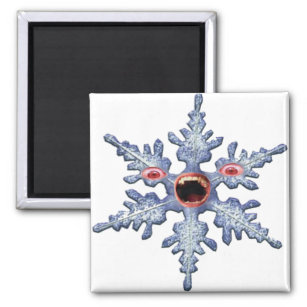 Snowflake Zombie! Square Magnet
