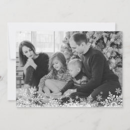 SnowflakeCustom Photo Merry and Bright Christmas Holiday Card