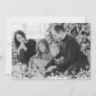 SnowflakeCustom Photo Merry and Bright Christmas Holiday Card