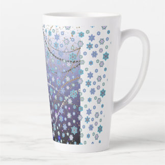 Snowflakes 16 latte mug