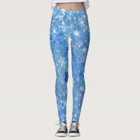 Snowflakes All-Over Print Leggings