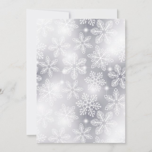 Snowflakes and lights holiday card (Front)