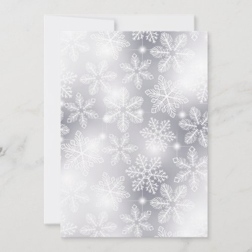 Snowflakes and lights holiday card