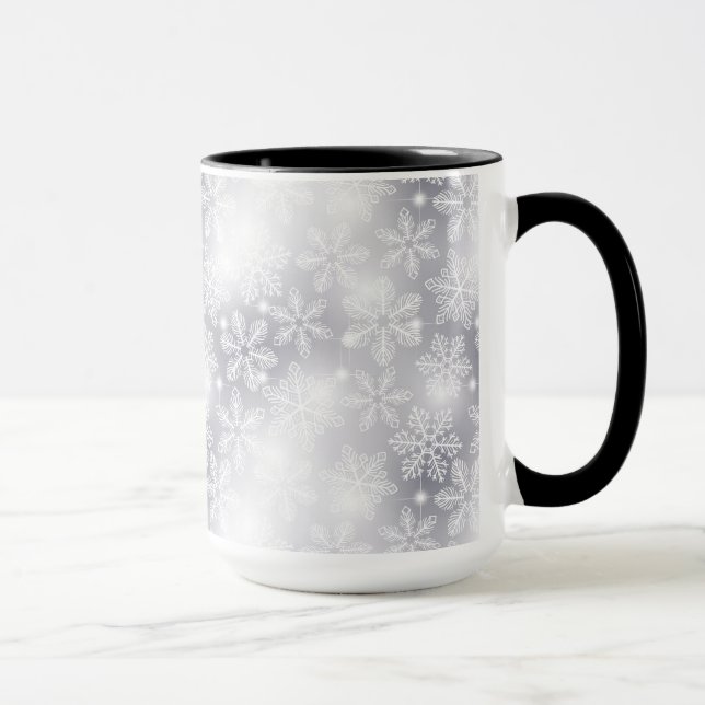 Snowflakes and lights mug (Right)