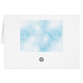 Snowflakes and lights on blue (Back Horizontal)