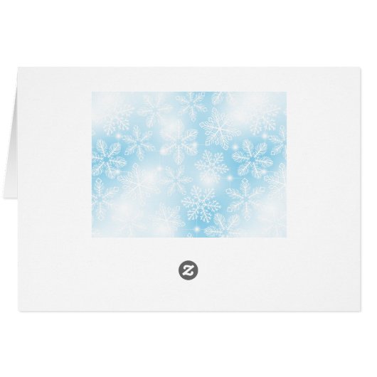 Snowflakes and lights on blue (Back Horizontal)