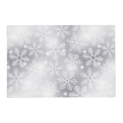 Snowflakes and lights placemat