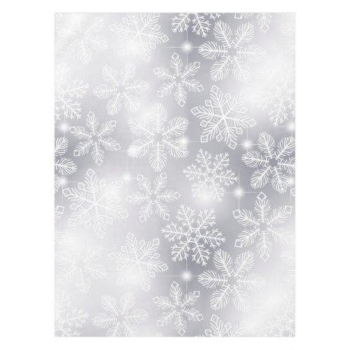 Snowflakes and lights tablecloth