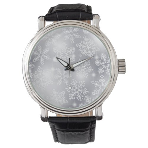 Snowflakes and lights watch