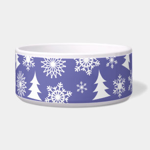 Snowflakes and Pine Trees Pattern Bowl