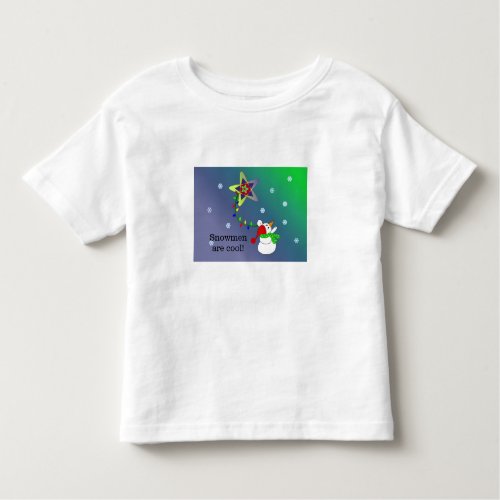 Snowflakes and Snowman Toddler T_shirt