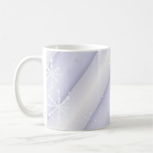 Snowflakes and Soft Stripes Coffee Mug