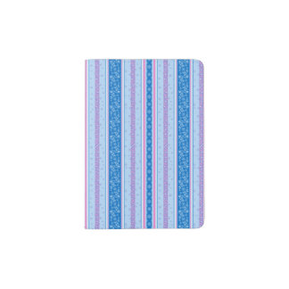 Snowflakes and Stars. New Year pattern. Passport Holder