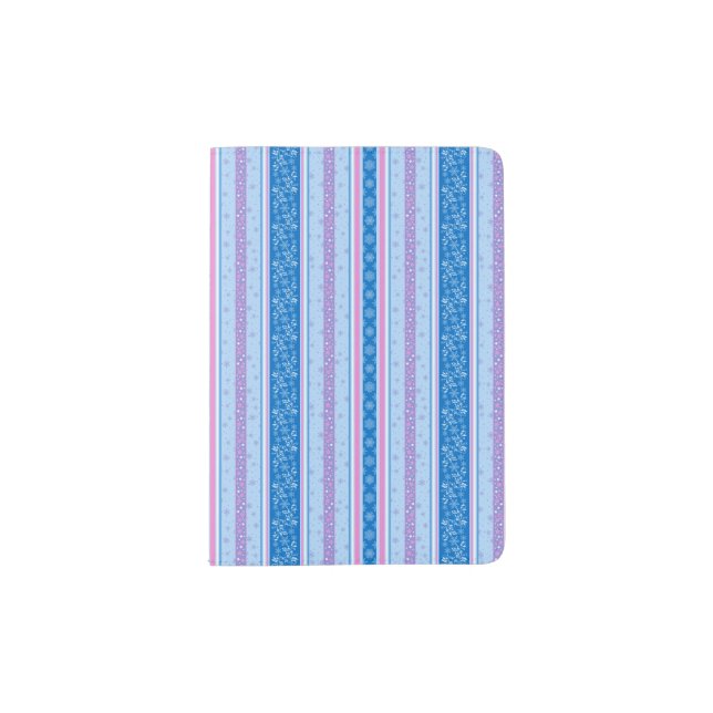 Snowflakes and Stars. New Year pattern. Passport Holder (Front)