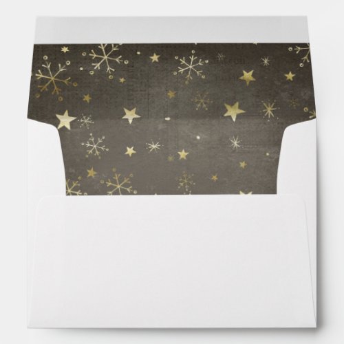 Snowflakes and Stars Pre_Addressed Envelopes