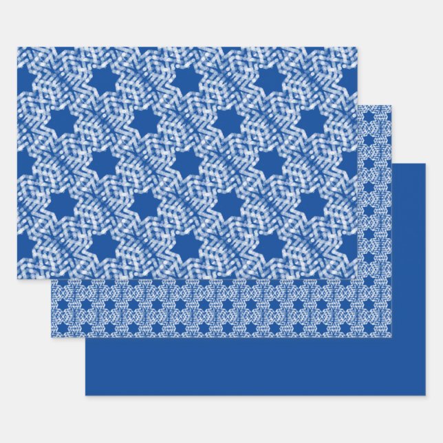Snowflakes and Stars Wrapping Paper Sheets (Set)